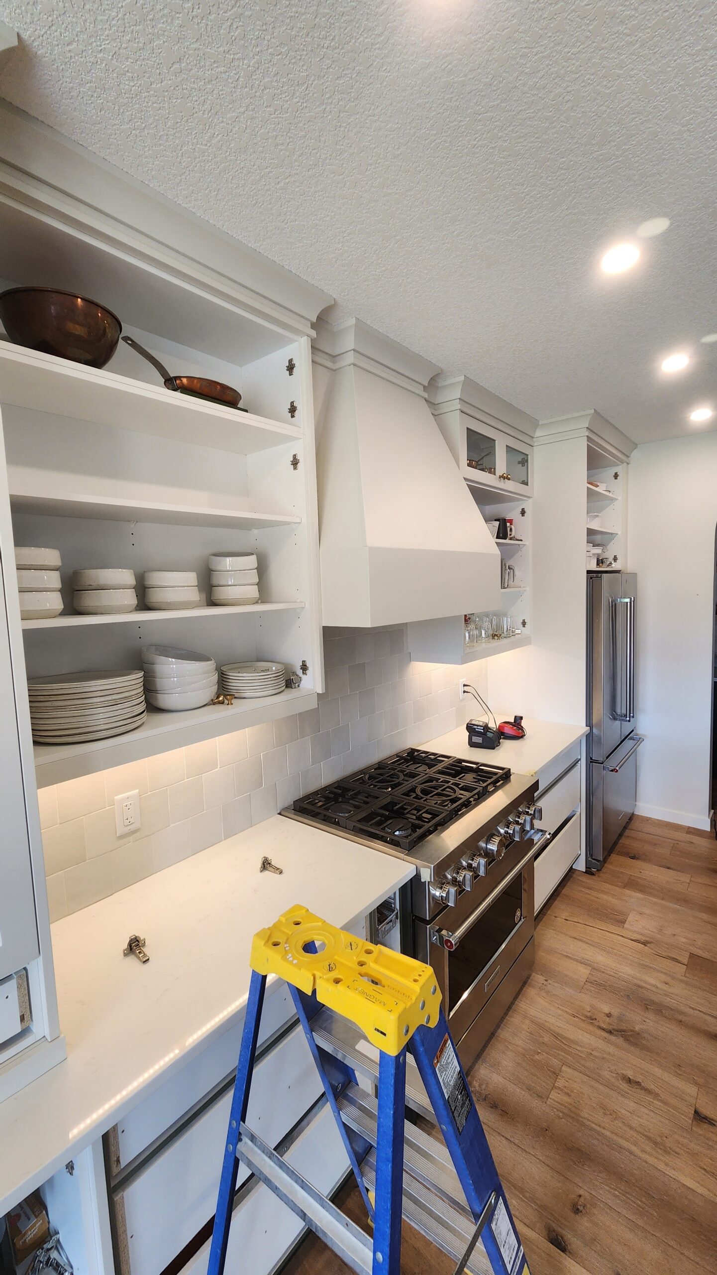 Bright kitchen cabinet painting project