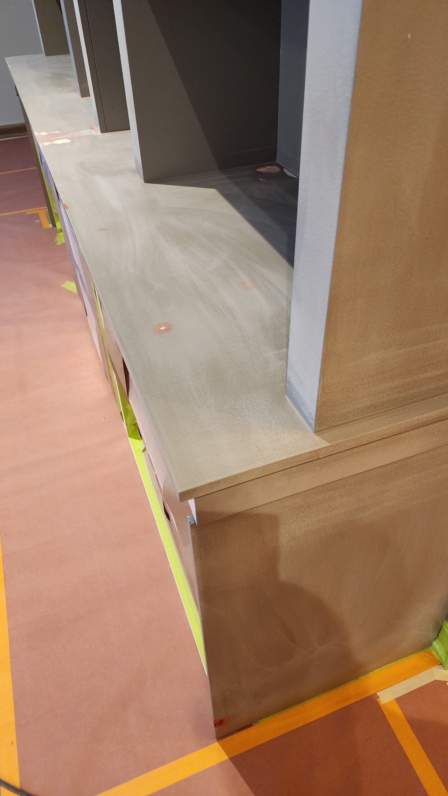 Protected surfaces and prep before paint